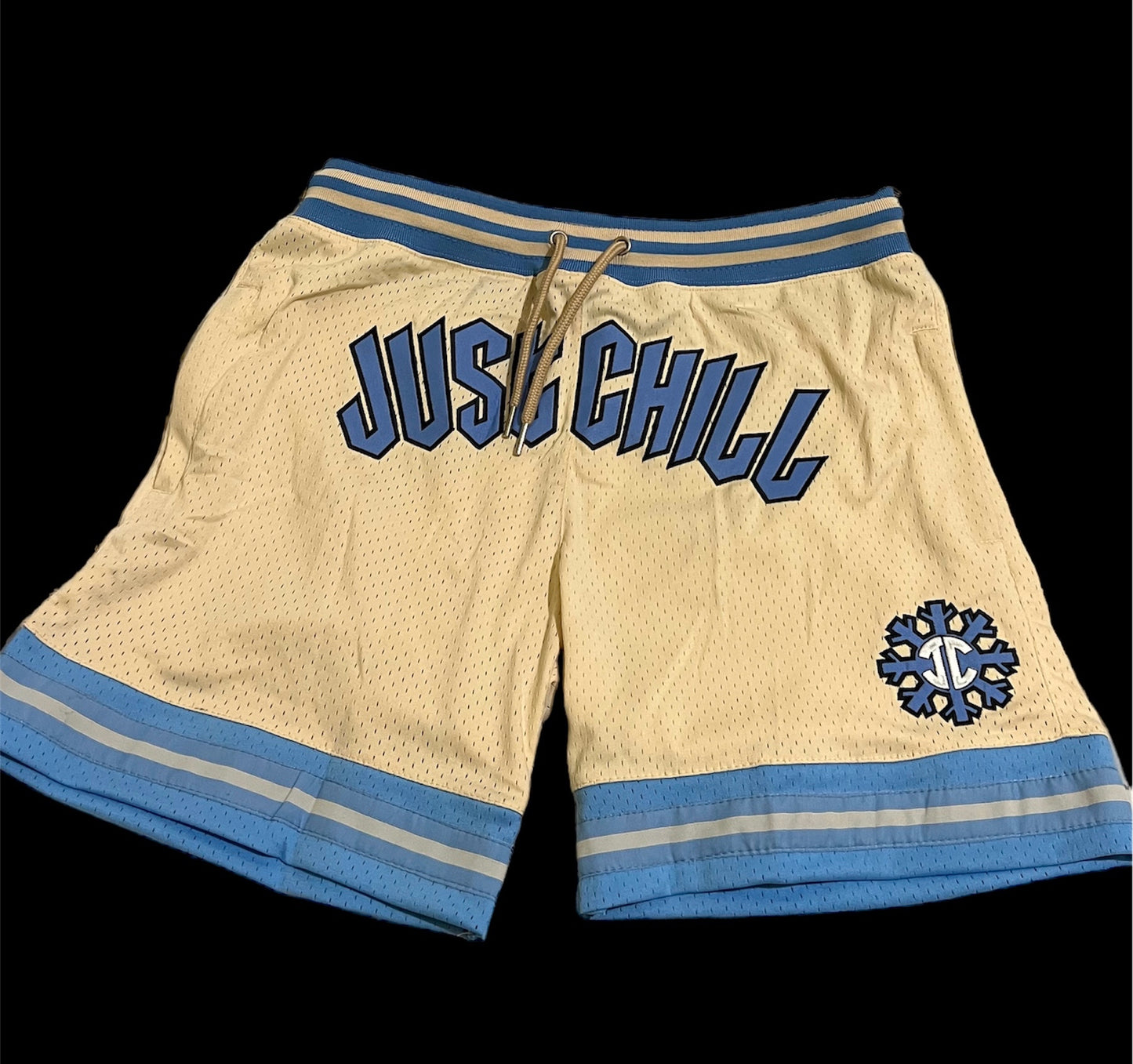 Cream “Just Chill” Mesh Shorts